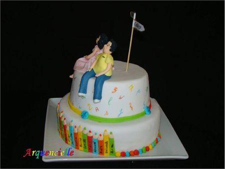 Gateau Ecole College Pour La Classe De Ma Grande Fee Deco Pate A Sucre A Decouvrir