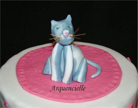 Gâteau chat étoiles modelage