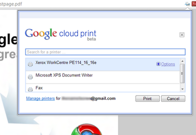 Imprimer avec Google Cloud Print depuis votre PC