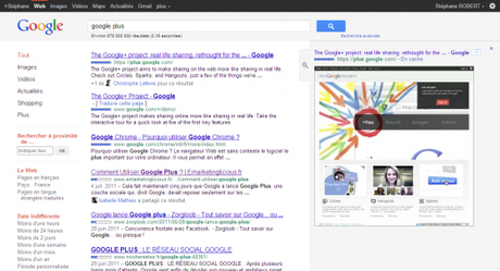 Tester la nouvelle page de résultats du moteur de recherche Google