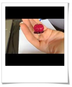 Pomme d'amour en pâte fimo