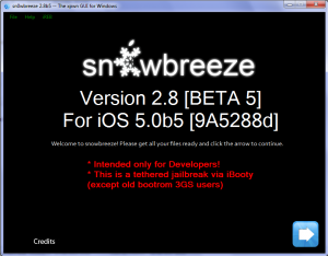 sn0wbreeze 2.8 Le jailbreak iOS 5 beta 5 avec sn0wbreeze 2.8b5 enfin sorti et disponible