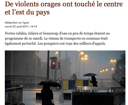 Pour ceux qui veulent, on a du soleil en trop dans le sud du...