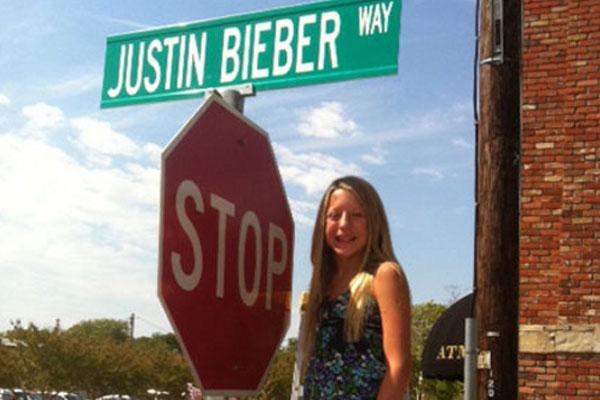 Rue Justin Bieber