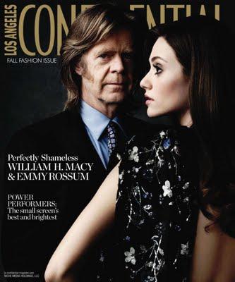 Emmy Rossum & William H. Macy dans LA Confidential magazine, septembre 2011