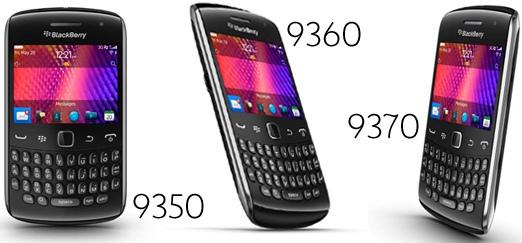 3 nouveaux modèles de Blackberry Curve...