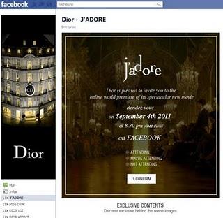 Dior lance en exclusivité mondiale sur Facebook son prochain film J'ADORE