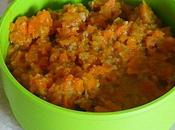 Purée petits pois, carottes boeuf pour bébé mois)