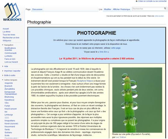 Le wikibook de la photographie