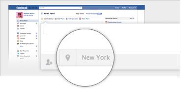 facebook localisation Facebook copie Google Plus et intègre la localisation aux statuts