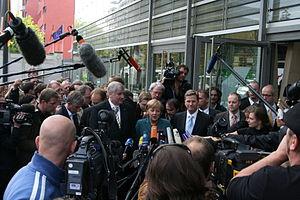 Horst Seehofer, Angela Merkel and Guido Wester...