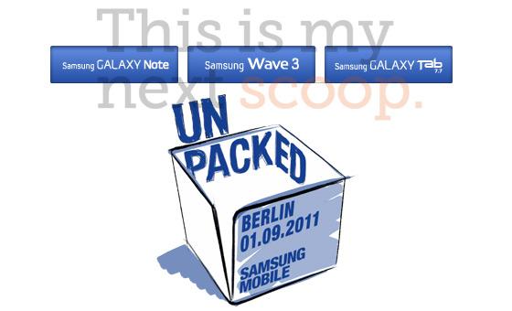 samsung unpacked berlin Samsung Galaxy Tab 7.7, Galaxy Note et Wave 3 à lIFA