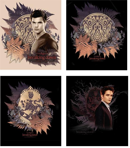 De magnifiques T-Shirt à l'effigie d'Edward et de Jacob