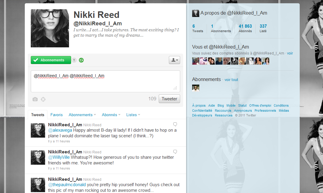 Nikki Reed arrive sur la planète Twitter
