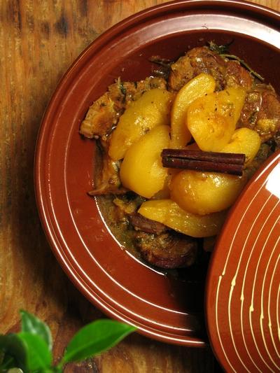 tajine de veau aux poires caramélisées