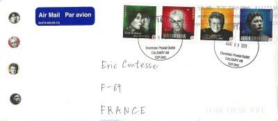 Artistes de la chanson sur timbres canadiens