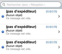 Le retour des mail mystères sur iPhone...