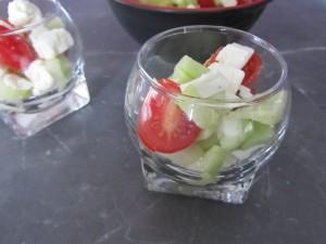 salade feta tomates cerises concombre