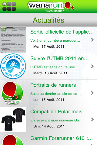 Wanarun - Actus L’application iPhone Wanarun est disponible