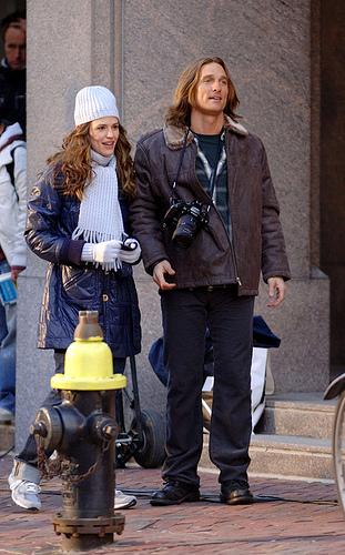 Jennifer Garner et Matthew McConaughey sur le plateau de tournage du film “The Ghost of Girlfriends Past”