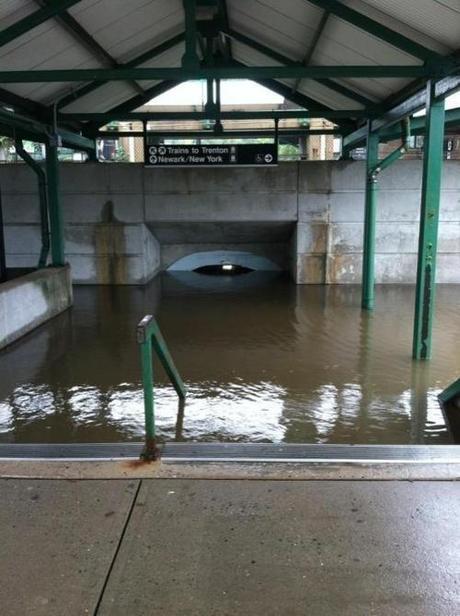 Princeton, New Jersey PATH train station stop. Image source .
