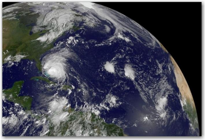 L’ouragan Irène filmé par satellite