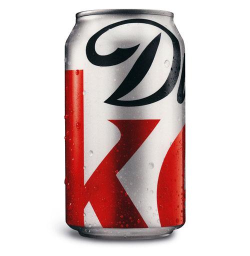 dietcoke can detail Nouveau packaging pour Coca Cola Light
