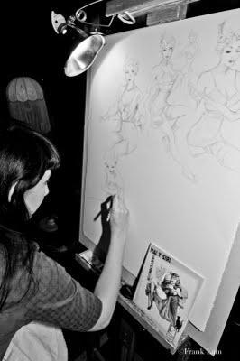 Drawing Live among burlesque women...what else!