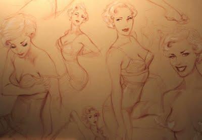 Drawing Live among burlesque women...what else!