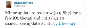 Redsnow mis à jour en version 0.9.8b7