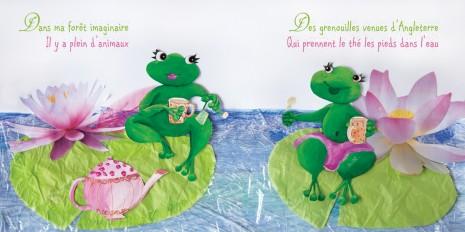 dans ma foret imaginaire des grenouilles prennent le the