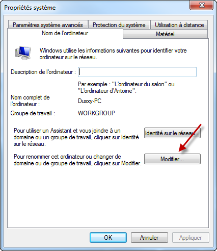 Changer le nom de votre ordinateur sous Windows 7