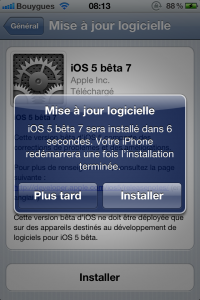 iOS5 Bêta 7 est disponible.