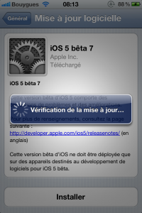 iOS5 Bêta 7 est disponible.