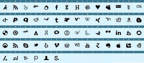 fontes / police de caractères - icones-sociales