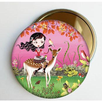 Idee cadeau original – un miroir de poche girly Idee cadeau original – un miroir de poche girly