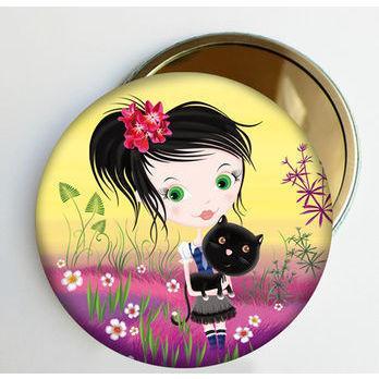 Idee cadeau original – un miroir de poche girly Idee cadeau original – un miroir de poche girly