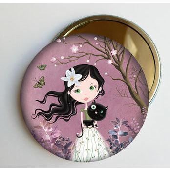 Idee cadeau original – un miroir de poche girly Idee cadeau original – un miroir de poche girly