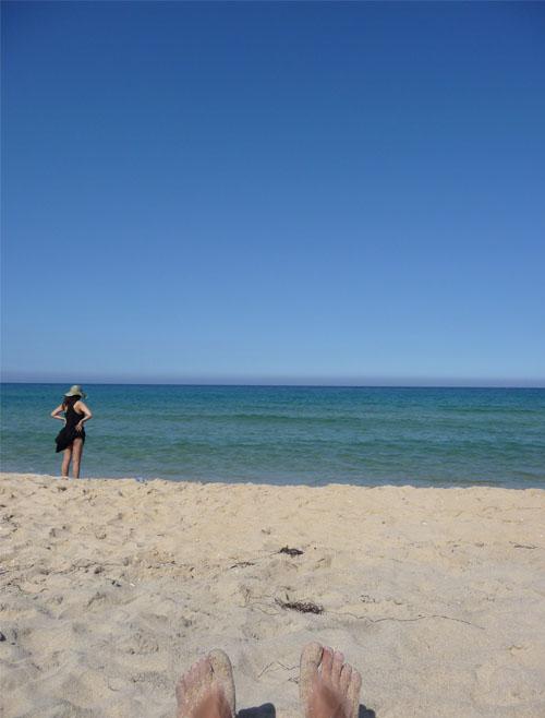 Détente à la plage au sud de Seokcho