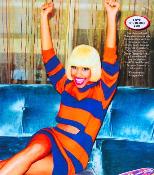 Nicki Minaj tout de rouge vêtue pour Glamour Magazine