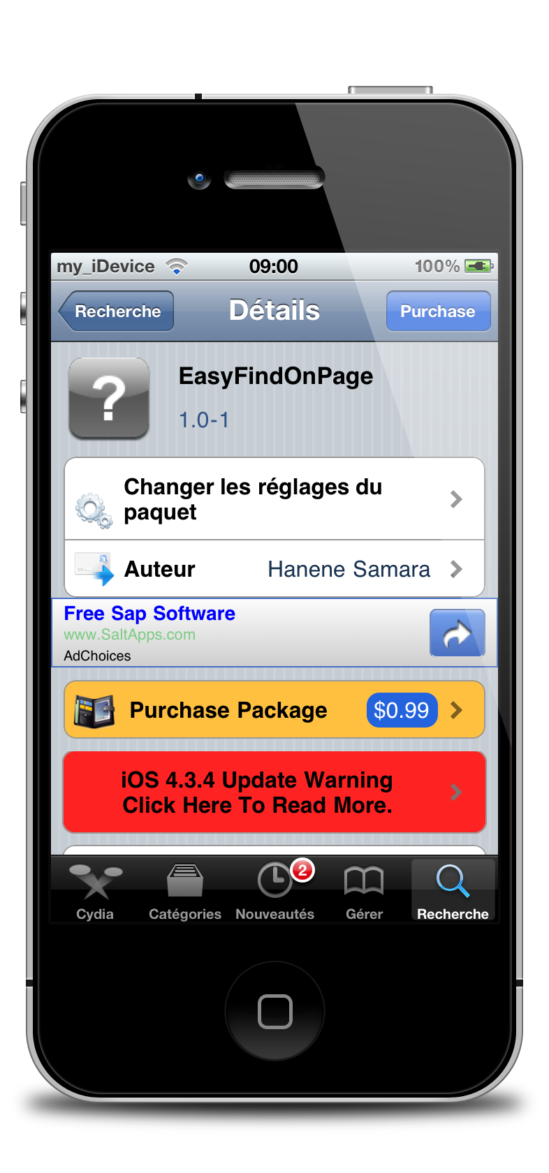 EasyFindOnPage : Rechercher rapidement à partir d’une page Safari !