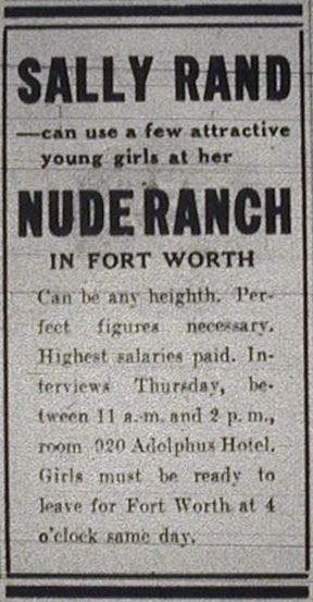 Sally Rand, la scandaleuse burlesque