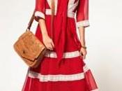 Robe mi-longue avec dentelle appliquée Asos…