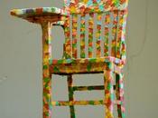 chaise recouverte chewing