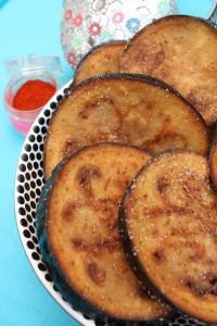 Aubergines frites épicées Aubergines frites épicées