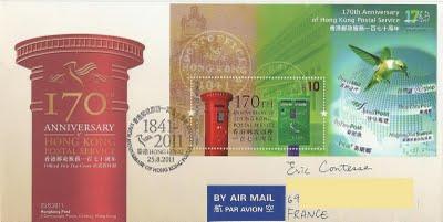 170 ans de services postaux à Hong Kong