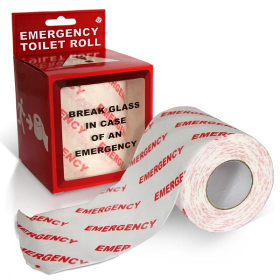 Emergency Toilet Paper En cas durgence, brisez la vitre !