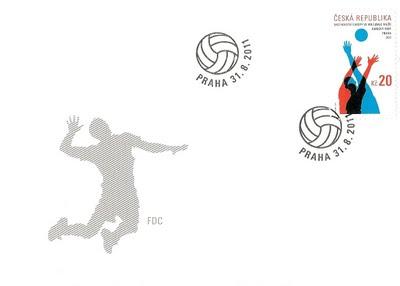 Championnats d'Europe de volley-ball sur timbre tchèque