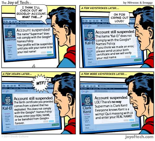 superman google plus Superman se frotte à Google+
