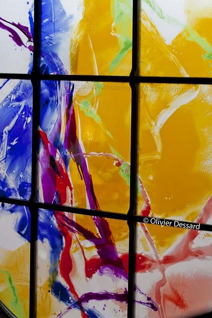 Brioude - Vitraux de Kim En Joong - Basilique Saint-Julien : Détails